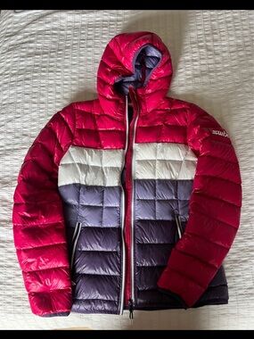 Swix Nordland Women's Pink Colorblock Hooded Puffer Jacket